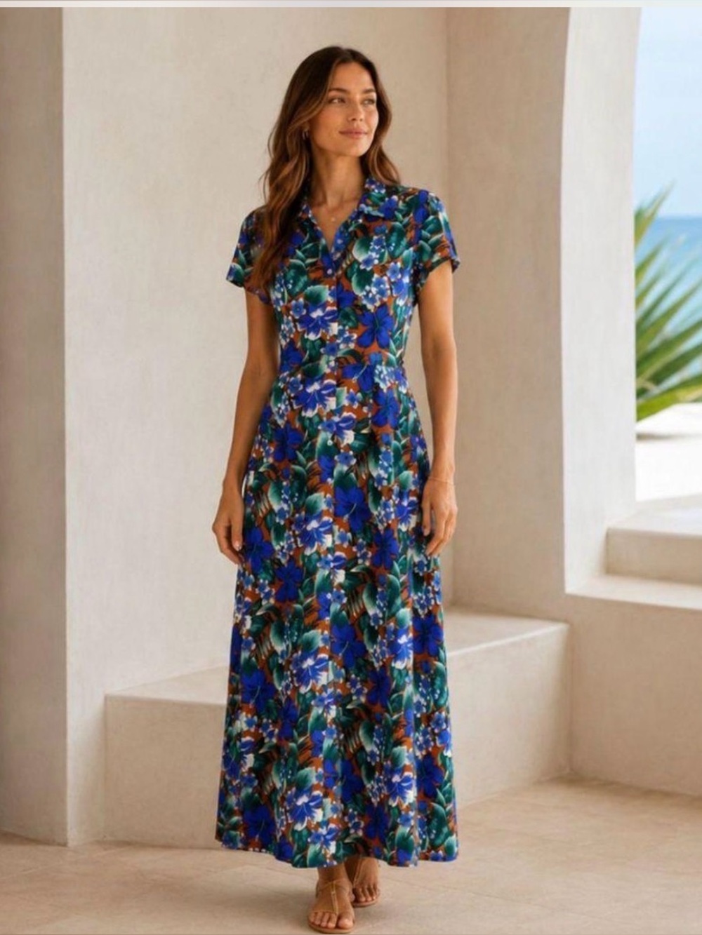 J. Crew Floral Shirt Dress Size XS